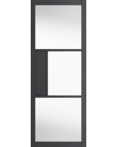 Cosmo Grey Clear Glass Internal Door