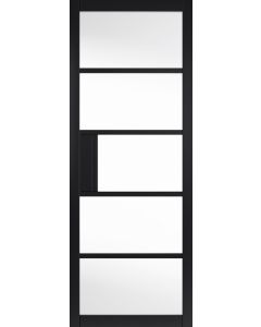 Metro Black Clear Glass Internal Door