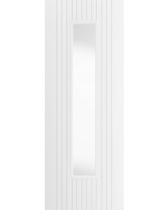Aria White Primed Clear Glazed Internal Door