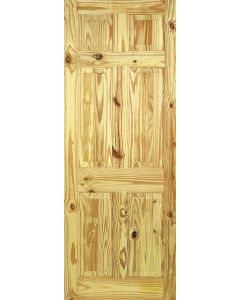 Knotty Pine 6 Panel Internal Door