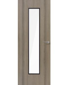Monaco Light Grey Clear Glazed Laminate Door