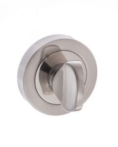 Round WC Turn and Release - Satin Nickel/Polished Nickel