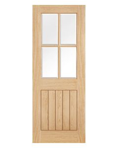 Belize Unfinished Oak 4 Light Glazed Internal Door