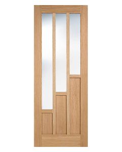 Coventry Prefinished Oak Clear Glazed 6 Panel Internal Door
