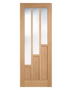 Coventry Unfinished Oak Clear Glazed 6 Panel Internal Door