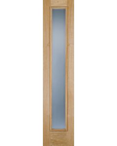 Universal Frosted Glass Oak External Sidelight