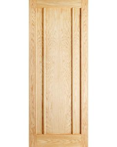 Lincoln Unfinished Oak 3 Panel FD30 Fire Door
