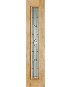 Universal Leaded Glass Oak External Sidelight - 2057 x 457 x 44mm
