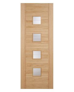 Vancouver Prefinished Oak Brilliant Cut Glazed Internal Door