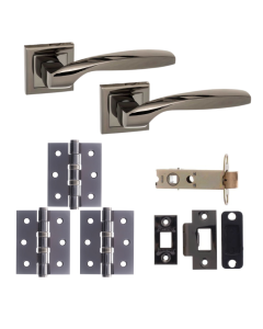 Oklahoma Door Lever in Black Nickel Pack