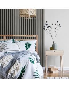 Light Grey Laminate Acoustic Wall Panel in a bedroom