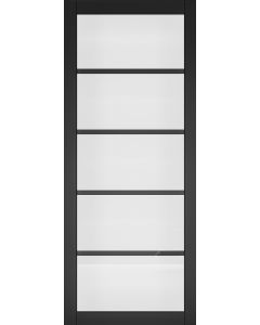 Shoreditch Black Prefinished Clear Glazed Internal Door