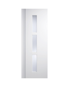 Sierra Blanco white Primed Glazed Door