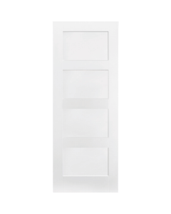 Contemporary 4 Panel Shaker White Primed Fire Door