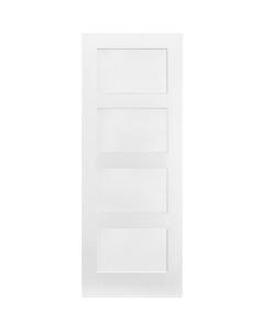 Contemporary 4 Panel Shaker White Primed Door