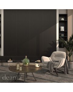 Acoustic Black Wall Panelling situated on a feature wall