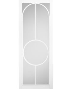 Bowery White Primed Clear Glazed Door