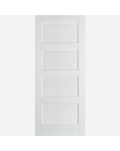 Contemporary 4 Panel White Primed Fire Door