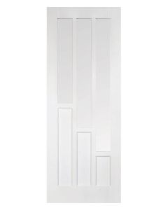 Coventry White Primed Clear Glazed 6 Panel Internal Door