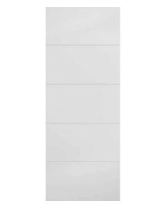 Smooth Four Line White Moulded Internal Door