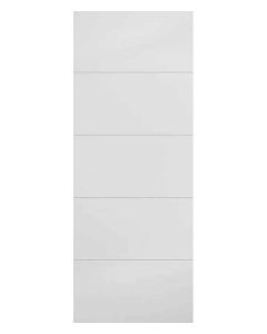 Smooth Four Line White Moulded FD30 Internal Fire Door