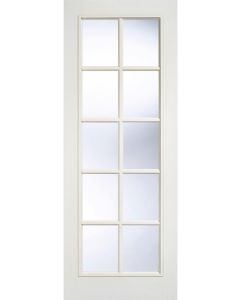SA Clear Glazed 10L White Moulded Internal Door