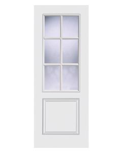 Smooth Berlin Prefinished White Moulded Glazed Internal Door