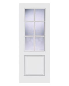 Smooth Berlin Prefinished White Moulded Glazed Internal Door