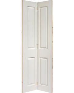 Textured 4 Panel White Bi-Fold Door