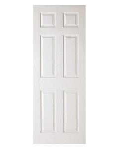 Textured 6 Panel White Moulded FD30 Internal Fire Door