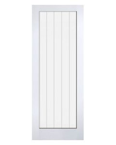 Textured Vertical 1 Light White Moulded Internal Door