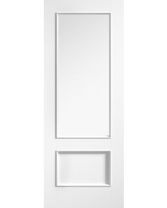 Murcia White Primed Clear Glazed Door
