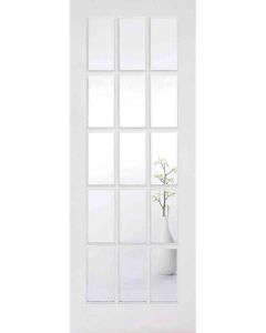 SA Clear Glazed 15L White Primed Internal Door