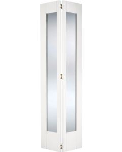 Shaker Glazed White Primed Bi-Fold Door