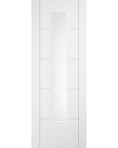 Ladder White Prefinished Laminate Glazed Door