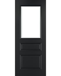 Deanta Windsor Black Prefinished Bevelled Glazed Internal Door