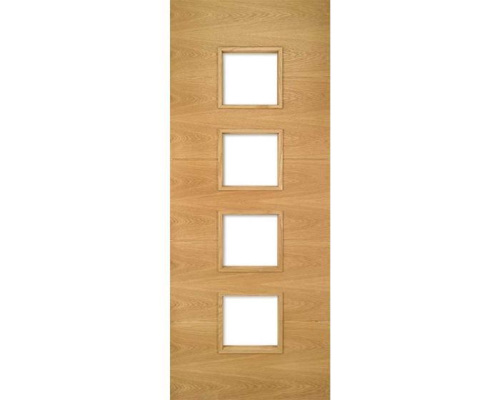Augusta Prefinished Glazed Oak Fire Door