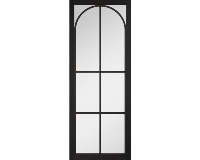 Astoria Black Prefinished Clear Glazed Door