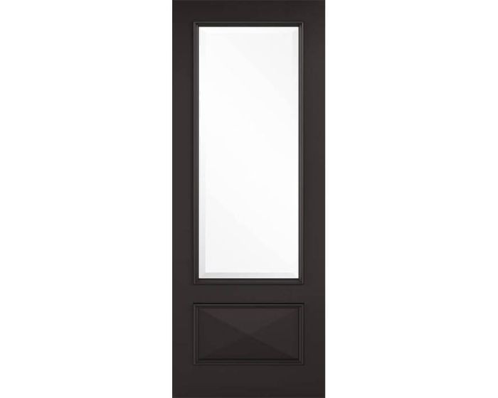 Knightsbridge Black Primed Glazed Internal Door