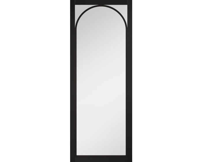 Melrose Black Prefinished Clear Glazed Door