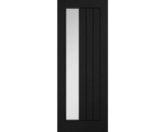 Mexicano Black Prefinished Offset Glazed Door