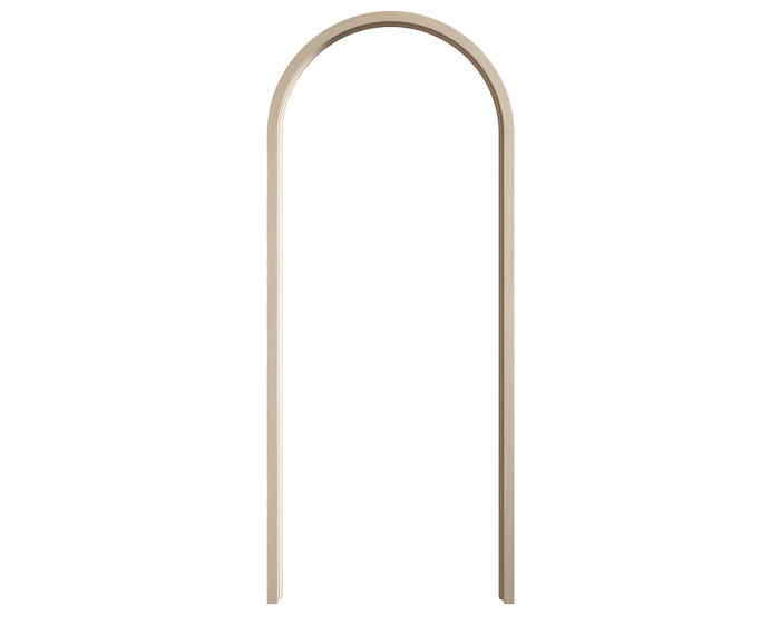 Prefinished Blonde Oak Curved Door Frame