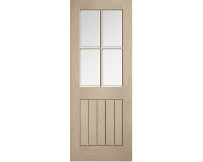 Mexicano Glazed 4L Prefinished Blonde Oak Door