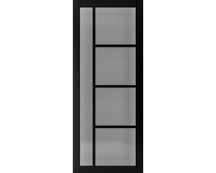 Brixton Black Prefinished Tinted Glazed Internal Door
