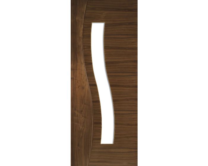 Bespoke Cadiz Clear Glazed Pre Finished Walnut Door