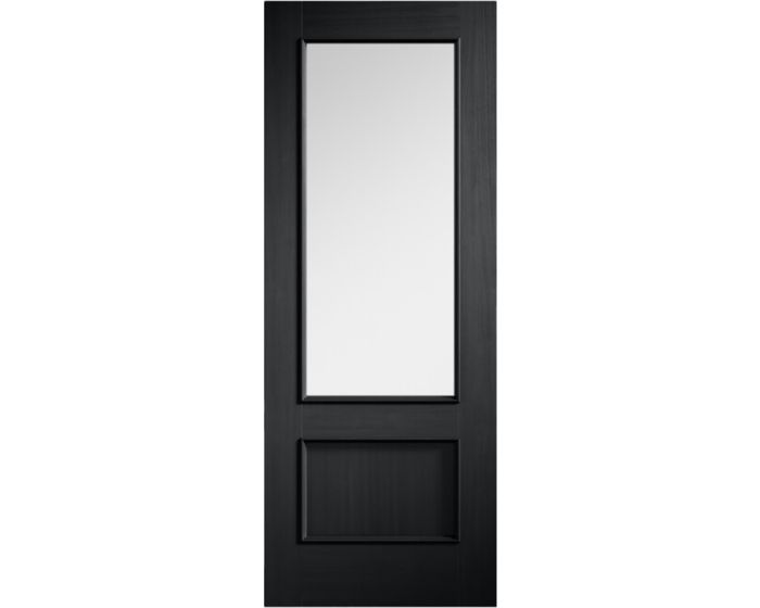 Murcia Black Prefinished Clear Glazed Door