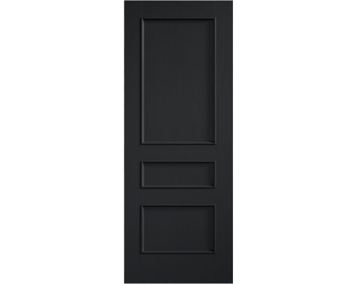 Toledo Black Prefinished 3 Panel Internal Door