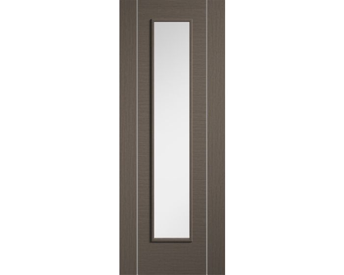 Alcaraz Chocolate Grey Prefinished Clear Glazed Door