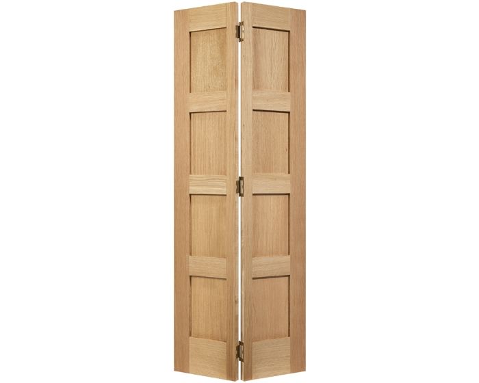 Shaker Oak 4 Panel Bi-Fold Door