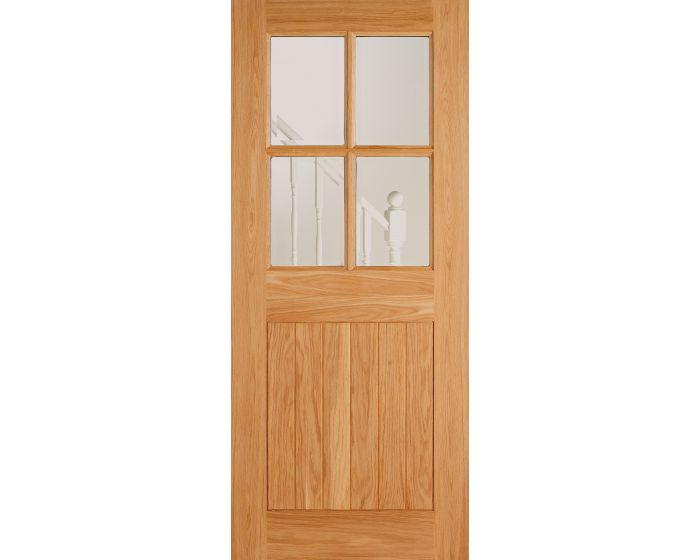 4 Panel Doors - Double Glazing Cottage Engineered Door